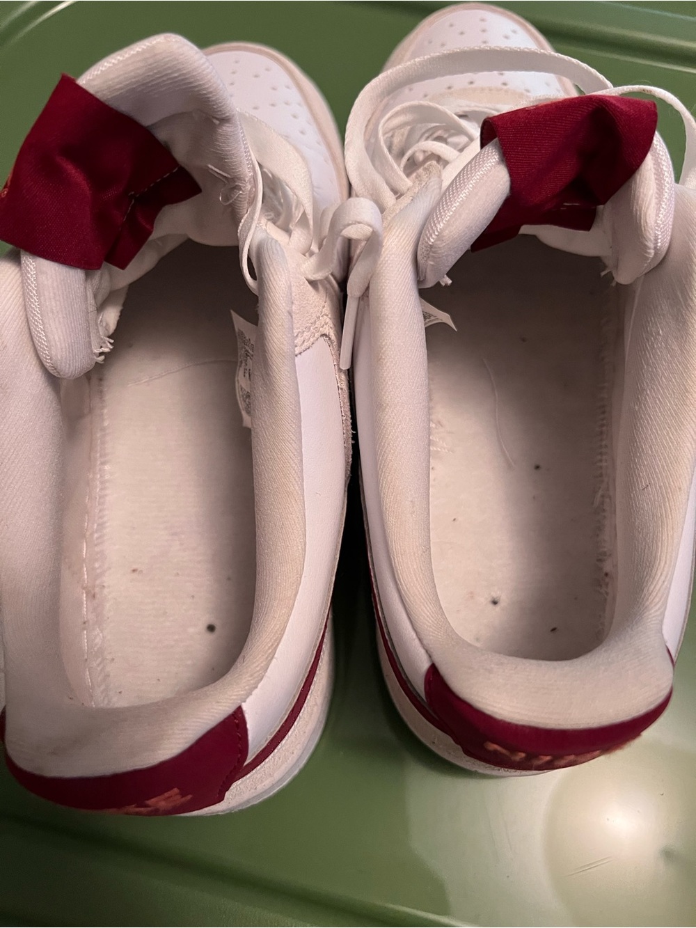 Nike Women's Low-Top Sneakers in White and Red - Picture 8 of 15